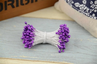 3 mm 300 komada Dvostruke glave Mini biserni prašnik šećer Umjetni cvijet za dekoraciju vjenčanja DIY scrapbooking vijenac lažno cvijeće