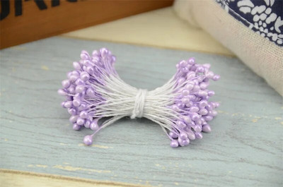 3 mm 300 komada Dvostruke glave Mini biserni prašnik šećer Umjetni cvijet za dekoraciju vjenčanja DIY scrapbooking vijenac lažno cvijeće