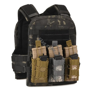 Tactical Molle Double Magazine Pouch Rifle Pistol Mag Pouchs 2-Layer Holder 9mm/5,56 Belt Fast Attach Carrier Magazine