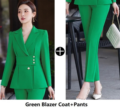 Visokokvalitetna tkanina Profesionalno žensko poslovno odijelo s hlačama i jaknama Kaput Hlače Sakoi Ženska radna odjeća Komplet hlača