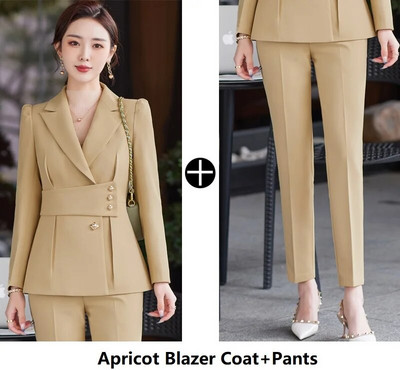 Visokokvalitetna tkanina Profesionalno žensko poslovno odijelo s hlačama i jaknama Kaput Hlače Sakoi Ženska radna odjeća Komplet hlača