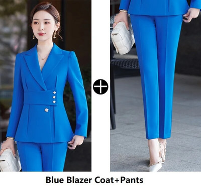 Visokokvalitetna tkanina Profesionalno žensko poslovno odijelo s hlačama i jaknama Kaput Hlače Sakoi Ženska radna odjeća Komplet hlača