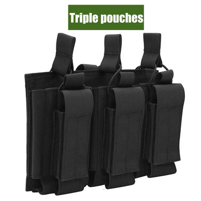 Taktička Molle torbica za dvostruki/trostruki pištolj Mag torbica M4 M14 M16 AK AR torbica za držač patrona Torba za Airsoft lov