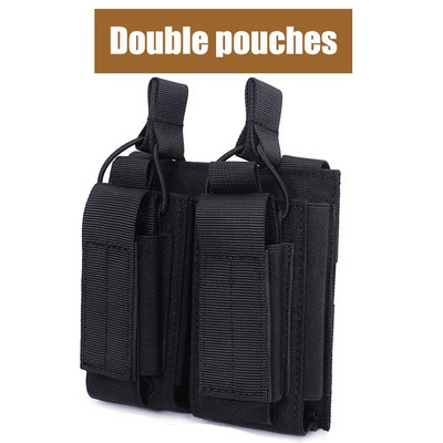 Taktička Molle torbica za dvostruki/trostruki pištolj Mag torbica M4 M14 M16 AK AR torbica za držač patrona Torba za Airsoft lov