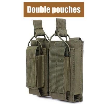 Taktička Molle torbica za dvostruki/trostruki pištolj Mag torbica M4 M14 M16 AK AR torbica za držač patrona Torba za Airsoft lov