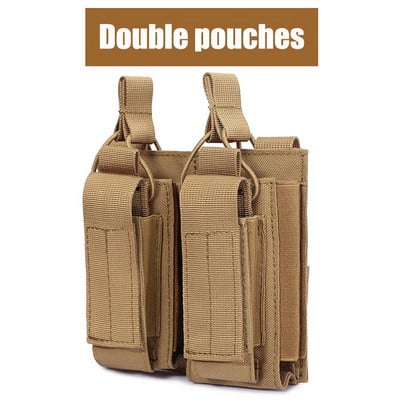 Taktička Molle torbica za dvostruki/trostruki pištolj Mag torbica M4 M14 M16 AK AR torbica za držač patrona Torba za Airsoft lov