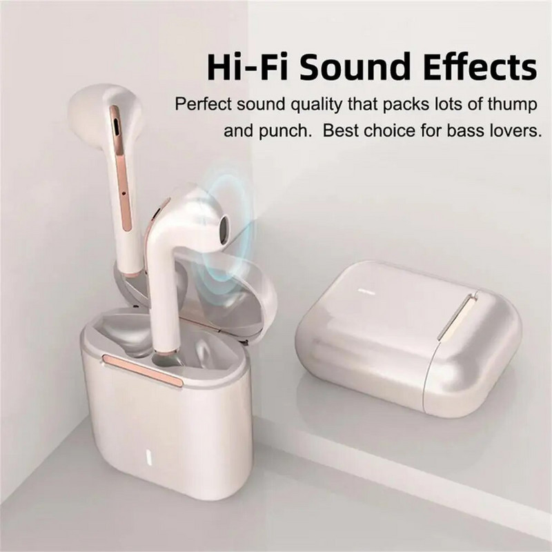 J18 bežične slušalice, sportske Bluetooth stereo pop up 5.0 zvučne slušalice s kućištem za punjenje za pametni telefon, prijenosno računalo