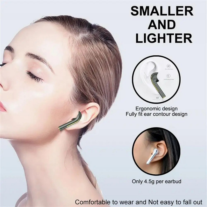 J18 bežične slušalice, sportske Bluetooth stereo pop up 5.0 zvučne slušalice s kućištem za punjenje za pametni telefon, prijenosno računalo