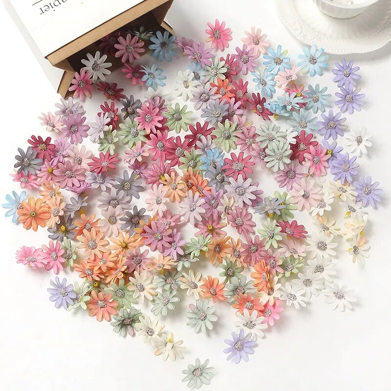50/100 kom Umjetno cvijeće Male tratinčice Kućni deko ukrasi za vjenčanje Lažni cvijet DIY vijenac Izrada nakita Svadbeni dodaci