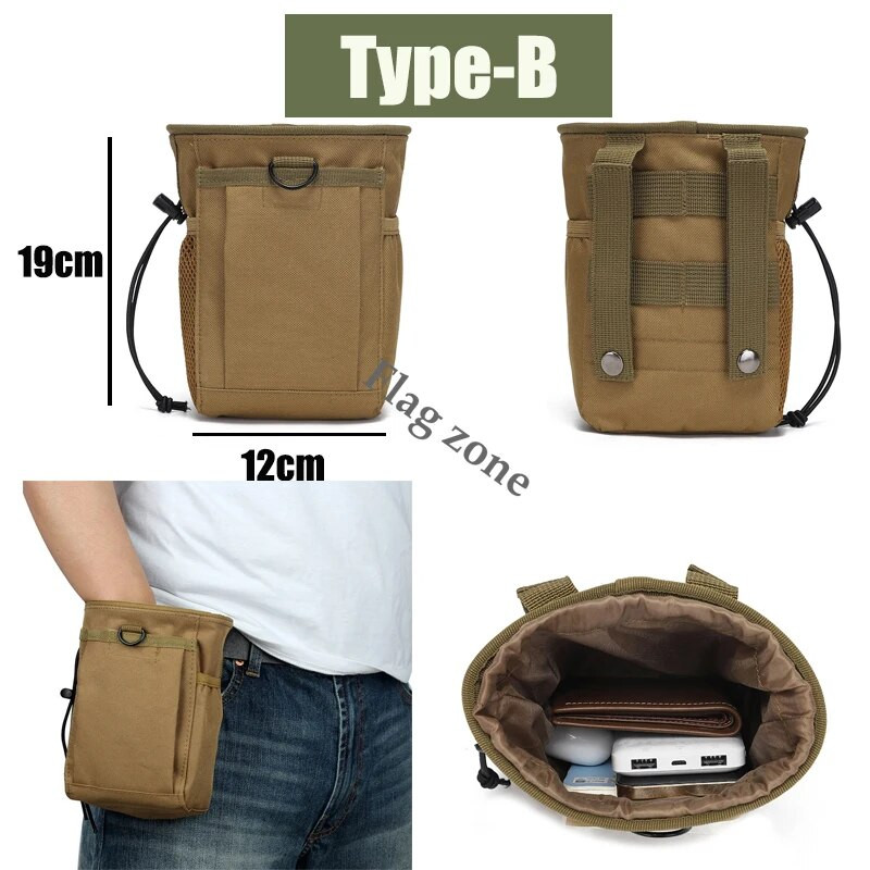 Jauns medību soma žurnāla maisiņš Militārais Airsoft Molle taktiskais jostas somas pārlādētājs Mag Dump Drop Pouch munīcijas piederumu soma