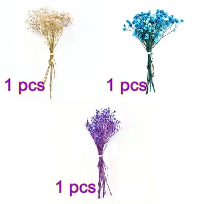 Mini Gypsophila konservētu dabīgu kaltētu ziedu pušķis Babysbreath mājas kāzu dekorēšanai fotogrāfiju fona dekors