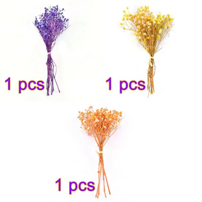 Mini Gypsophila konservētu dabīgu kaltētu ziedu pušķis Babysbreath mājas kāzu dekorēšanai fotogrāfiju fona dekors