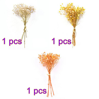 Mini Gypsophila konservētu dabīgu kaltētu ziedu pušķis Babysbreath mājas kāzu dekorēšanai fotogrāfiju fona dekors