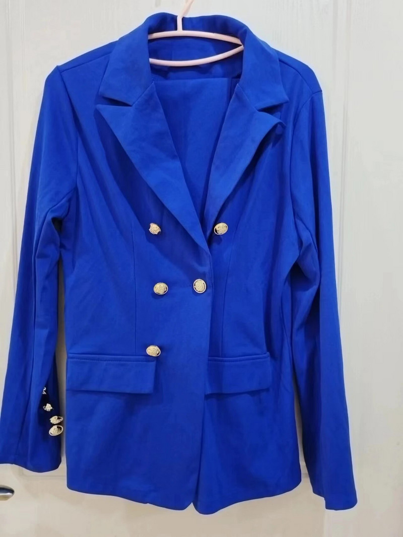 Oranž naiste 2-osaline komplekt 2023 Uus vabaaja äriklassi kaherealised bleiserid jakkpüksid, elegantsed naiste pidulikud püksikomplektid