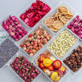 1 doboz citromszelet rózsa bimbófej levendula granulátum szárított virág barkácsolt illatos gyertya viasz szelet dekoratív keverék viráganyag kezdőlap