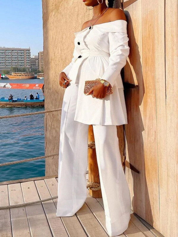 2023 nyári új irodai viselet elegáns nadrágkosztüm Női öltöny blézer nadrág dzsekivel és nadrág 2 részes szett női blézer szett