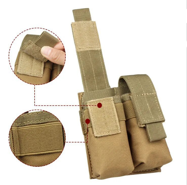 9 mm Molle soma neilona soma taktiskā pistoles žurnāla soma Medību kabatas lukturīša kabatas komplekts militārā peintbola Airsoft Mag Soma