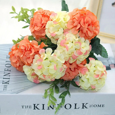 15 cvjetnih glavica svilene hortenzije umjetni cvijet bijelo vjenčano cvijeće mali buket lažno cvijeće party DIY decoratio