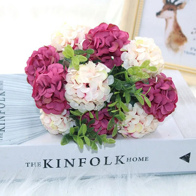 15 cvjetnih glavica svilene hortenzije umjetni cvijet bijelo vjenčano cvijeće mali buket lažno cvijeće party DIY decoratio