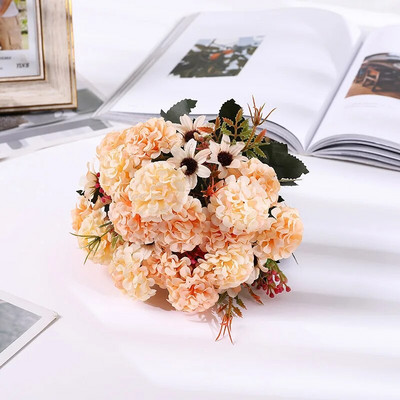 15 cvjetnih glavica svilene hortenzije umjetni cvijet bijelo vjenčano cvijeće mali buket lažno cvijeće party DIY decoratio