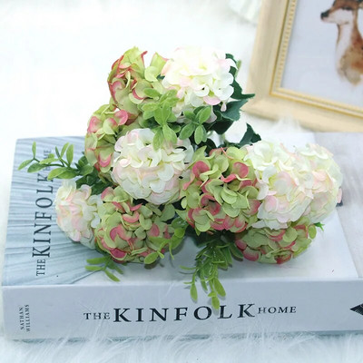 15 cvjetnih glavica svilene hortenzije umjetni cvijet bijelo vjenčano cvijeće mali buket lažno cvijeće party DIY decoratio