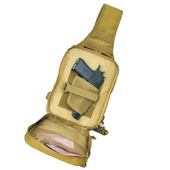 Тактическа чанта през рамо Мъжки скрит кобур за пистолет Кобур за носене Военен лов EDC Раница с прашка за инструменти Външен пакет с пистолет