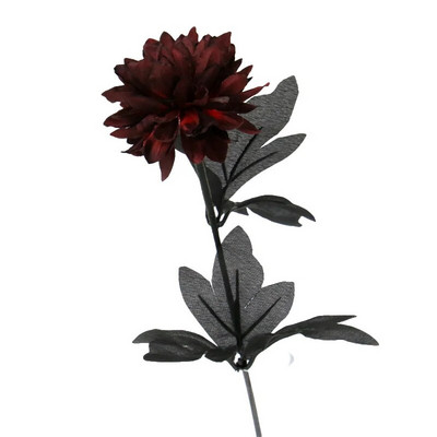 Burgundry Dahlia Crni umjetni cvjetni grana Svadbeni cvjetni zidni aranžman Materijali Noć vještica Lažni cvjetni stol Dekoracija doma