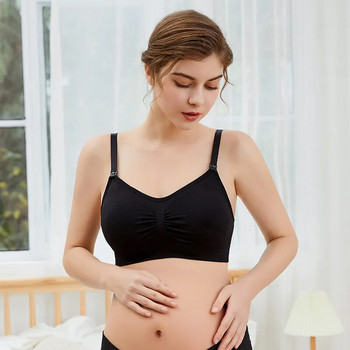 Сутиени за бременни Безжичен сутиен за кърмачки Комплект бикини Дрехи за бременни предотвратяват увисването Дамски дишащ сутиен Lactancia за кърмене
