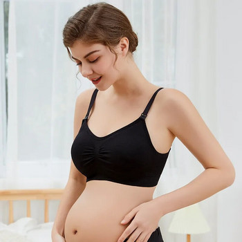 Сутиени за бременни Безжичен сутиен за кърмачки Комплект бикини Дрехи за бременни предотвратяват увисването Дамски дишащ сутиен Lactancia за кърмене