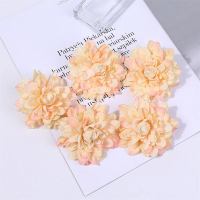 5KOM Dalija Umjetne svilene cvjetne glave za vjenčanje Ukrasi doma DIY vijenac Poklon kutija Scrapbooking Craft Lažna cvjetna glava