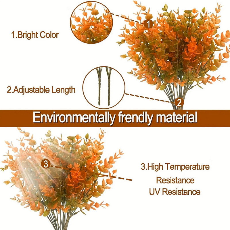 1 snop umjetnog jesenskog cvijeća Vanjski vrtni dekor Jesenski buket cvijeća za Dan zahvalnosti Kućno vjenčanje Božićni ukrasi