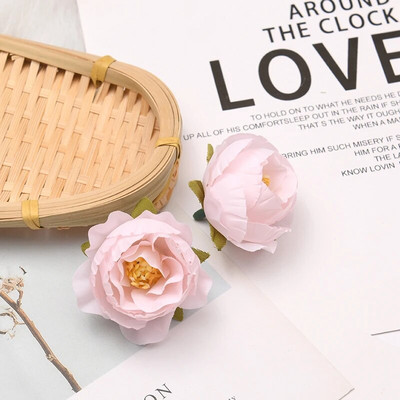 50 KOM 3-4 cm pupoljci ruže Umjetne svilene cvjetne glavice Vjenčane dekoracije DIY rođendanski vijenac Scrapbooking Lažno cvijeće