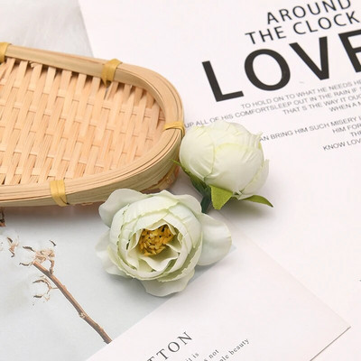 50 KOM 3-4 cm pupoljci ruže Umjetne svilene cvjetne glavice Vjenčane dekoracije DIY rođendanski vijenac Scrapbooking Lažno cvijeće