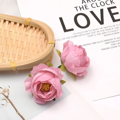 50 KOM 3-4 cm pupoljci ruže Umjetne svilene cvjetne glavice Vjenčane dekoracije DIY rođendanski vijenac Scrapbooking Lažno cvijeće