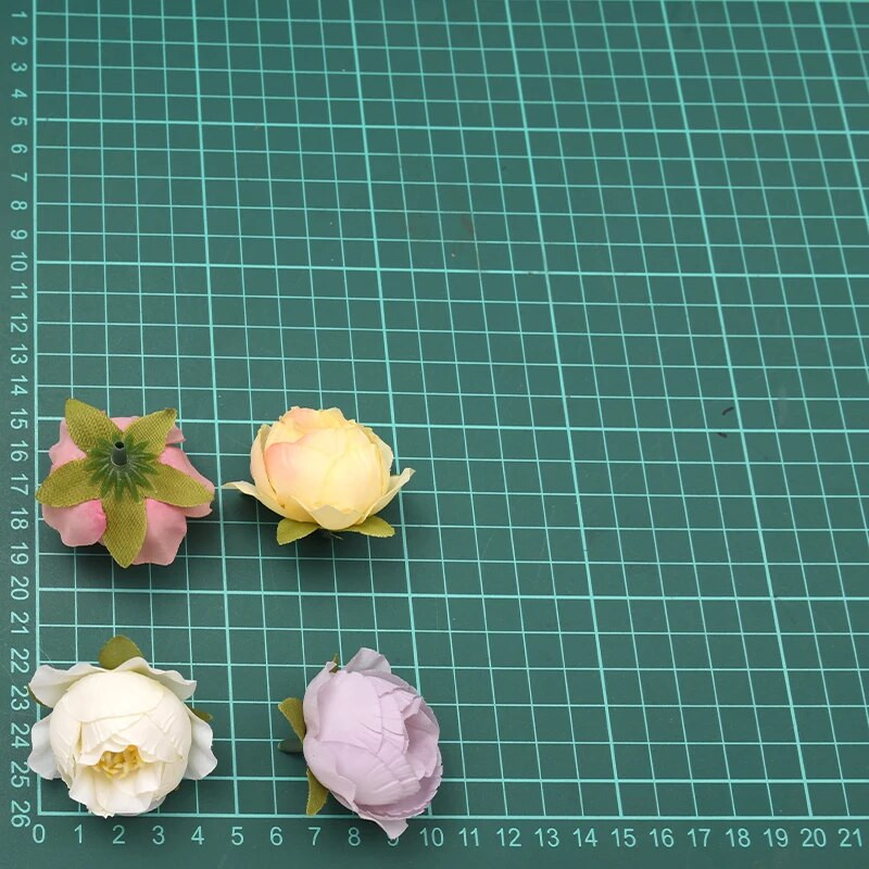 50 KOM 3-4 cm pupoljci ruže Umjetne svilene cvjetne glavice Vjenčane dekoracije DIY rođendanski vijenac Scrapbooking Lažno cvijeće