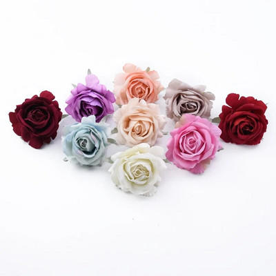 5/10 tk kunstlilled kodukaunistuseks Pulmapruut randme siidist roosid pea materjal Scrapbooking jõuludekoratiivne pärg