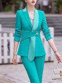 Cotvotee Elegantna jednobojna odijela s hlačama Ženska nova korejska moda 2023. Uredski ženski šik sako Jakna Ležerna odijela Komplet hlača od 2 komada