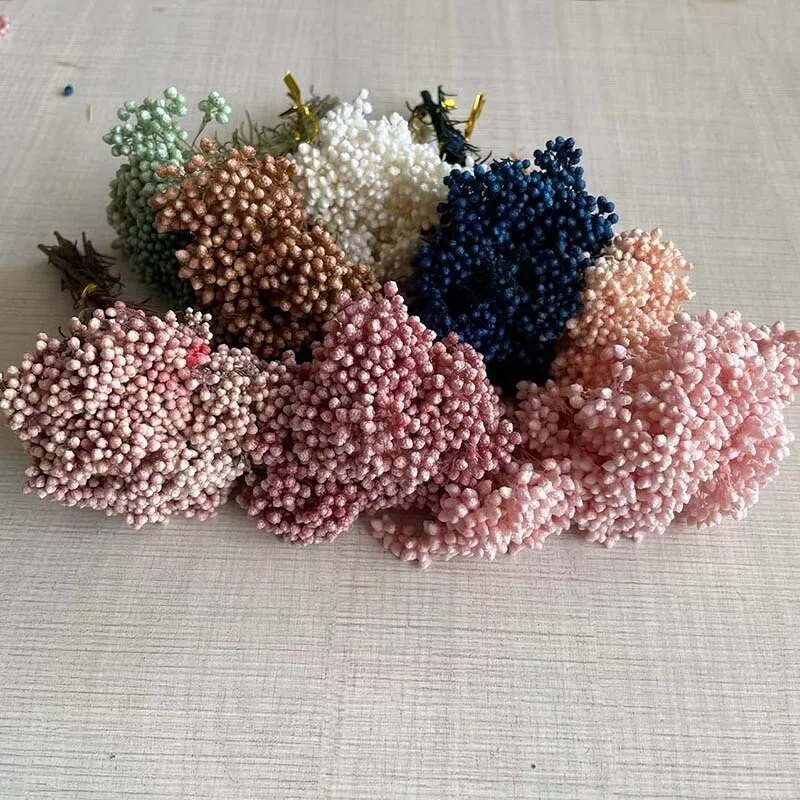 8 ~ 15 cm/12 DB természetes szárított, tartósított kölesvirág, száraz apró Ozothamnus Diosmifolius virágok barkácsolás gyertyakészítési kellékekhez, gyanta