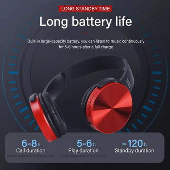 HIFI стерео слушалки Bluetooth слушалки Музикални слушалки FM и поддръжка на SD карта с микрофон за мобилен телефон Xiaomi Iphone Sumsamg Tablet
