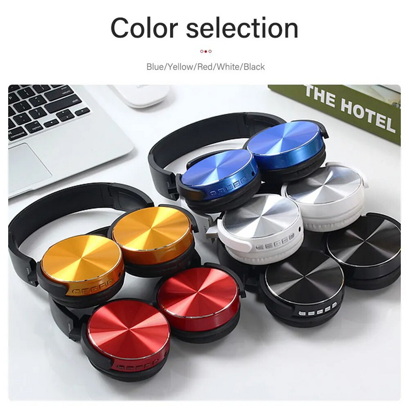 HIFI Stereo slušalice Bluetooth slušalice Glazbene slušalice FM i podrška za SD karticu s mikrofonom za mobitel Xiaomi Iphone Sumsamg Tablet