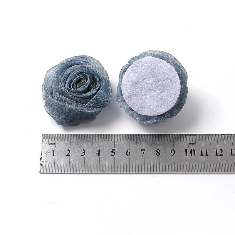 5db Fonal Szatén Mű Rózsa Virágok Hamis virágok Barkácsolás Menyasszonyi Hajtű Ruházat Kézműves Kiegészítők Otthon Esküvői Dekorációk