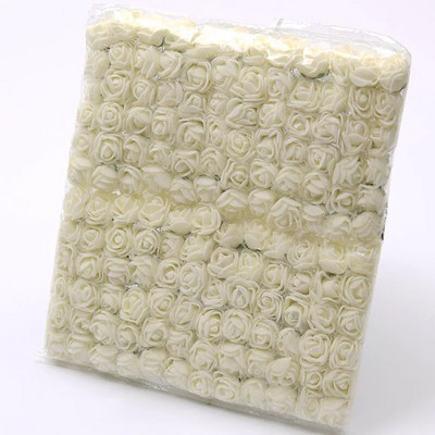 144 τμχ Mini Lace Pe Rose Foam Flower Heads Bouquet for Wedding Home Decoration Scrapbooking DIY Wreath Artificia Flowers