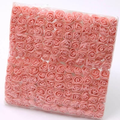 144 τμχ Mini Lace Pe Rose Foam Flower Heads Bouquet for Wedding Home Decoration Scrapbooking DIY Wreath Artificia Flowers
