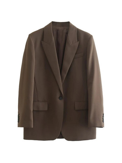 TRAF Ženska moda s džepovima Preveliki blejzer kaput i kratke hlače sa patentnim zatvaračem srednjeg struka Ženski dvodijelni kompleti Mujer