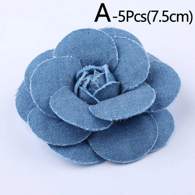 5kom/lot Traper cvijet Umjetni cvijet Mala kamelija Vjenčane dekoracije Diy Scrapbooking Pokrivalo za glavu Zanatski ukrasi za odjeću