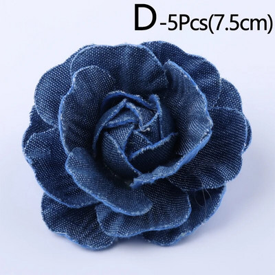 5kom/lot Traper cvijet Umjetni cvijet Mala kamelija Vjenčane dekoracije Diy Scrapbooking Pokrivalo za glavu Zanatski ukrasi za odjeću