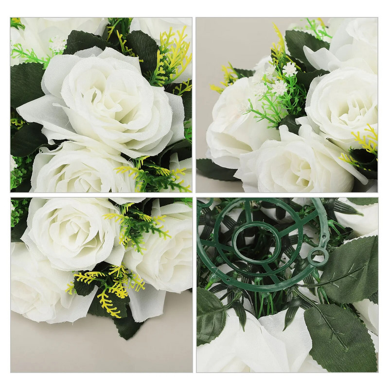 Kuglice od umjetnog cvijeća od ruže od 26 cm Vjenčanje Rimski stup Vodič za ceste Dekoracije Rođendanska zabava Prekrasni središnji buket