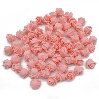 50τμχ 2cm Mini Foam Rose Artificial Flower Heads DIY Craft Διακοσμητικό στεφάνι Χριστουγεννιάτικο Διακόσμηση κουτί Gif γάμου