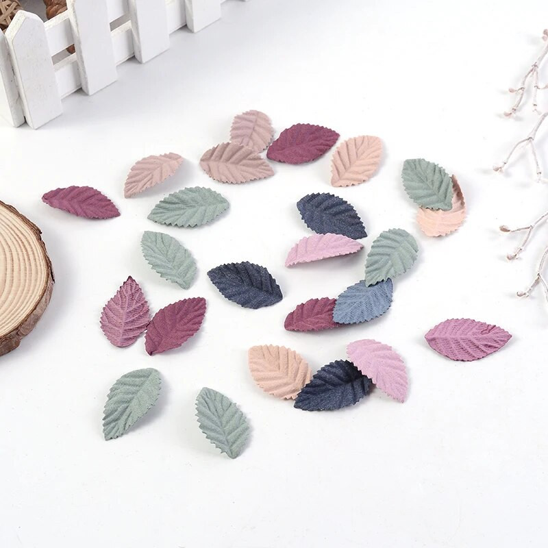 50/100Pcs 3.5cm Jesenje lišće Umjetno lišće drveća DIY Ručno izrađeni vijenac Scrapbooking Vjenčanje Kućni ukras Poklon Lažni cvijet