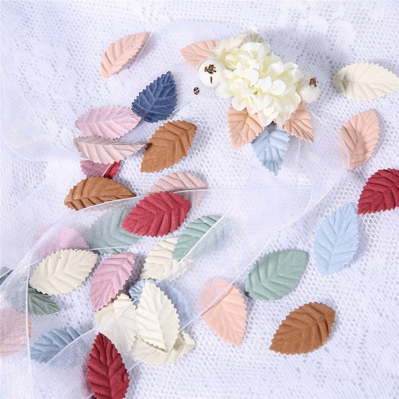 50/100Pcs 3.5cm Jesenje lišće Umjetno lišće drveća DIY Ručno izrađeni vijenac Scrapbooking Vjenčanje Kućni ukras Poklon Lažni cvijet
